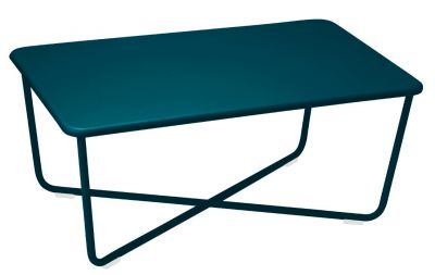 Türkisblauer Croisette Outdoor Low Table von Fermob. Moderner, rechteckiger Couchtisch für Garten, Terrasse und Balkon.